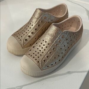 Native Sparkling Gold Slip-On Shoes